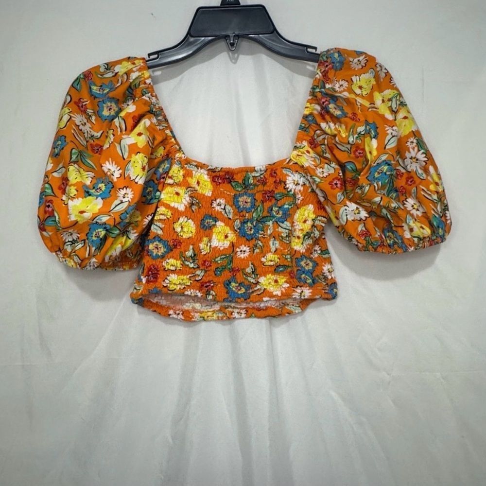 Floral Zara Crop Top Size L - Picture 4 of 6